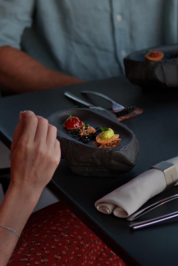 Appetiser served in a stone bowl
