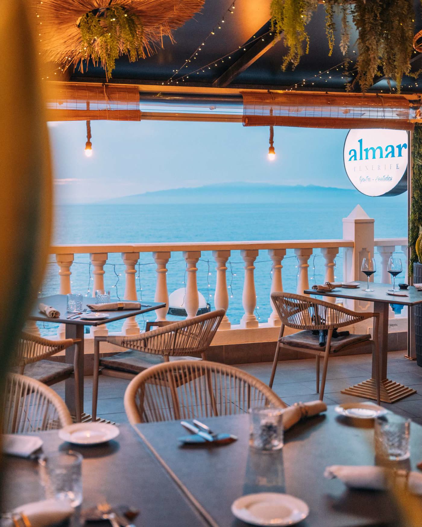 A table with sea views